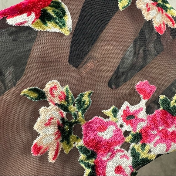 Mod Cloth Anna Sui Chic Ruffle Sleeve Floral Maxi Dress Size 24 - Picture 10 of 13